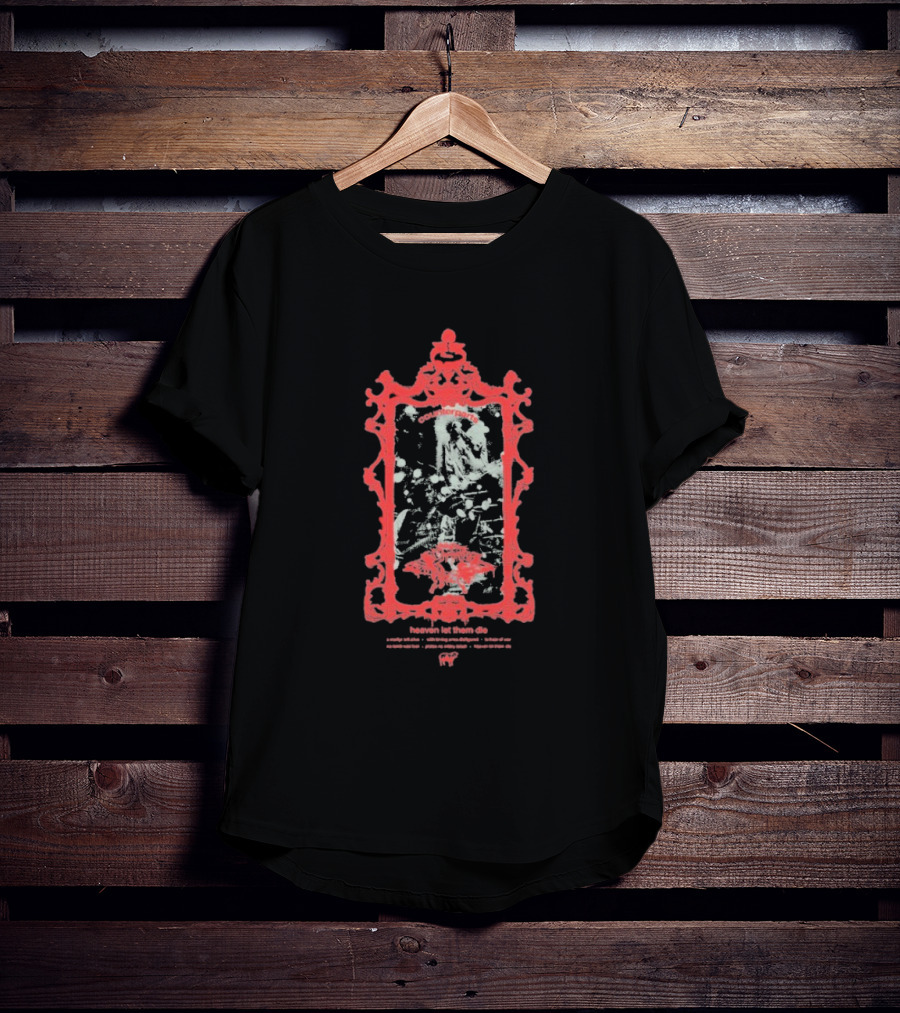 Counterparts Heaven Let Them Die Angel Faded Ornate Red Frame T-Shirt