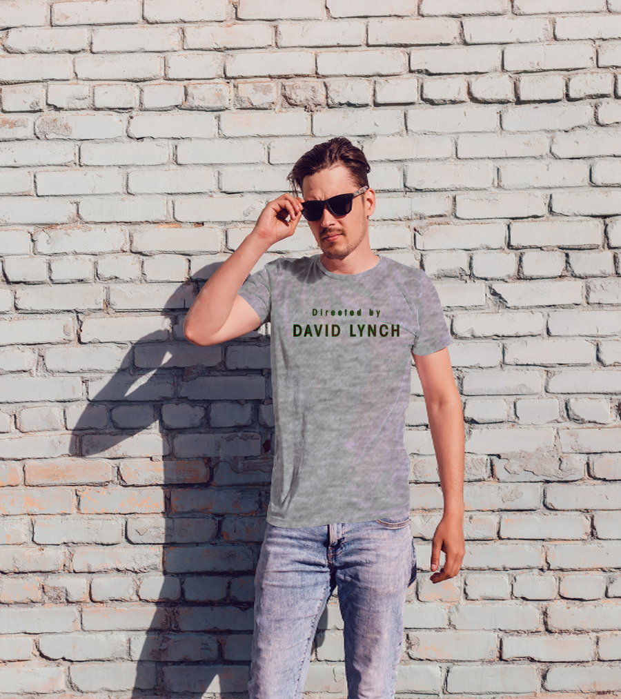 Directed By David Lynch Text In Green Letters T-Shirt
