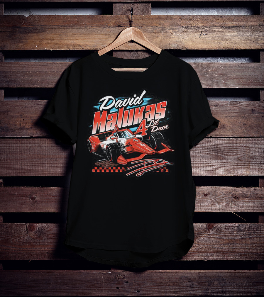 David Malukas Racecar 4 Lil Dave Racing Tribute Motorsports T-Shirt