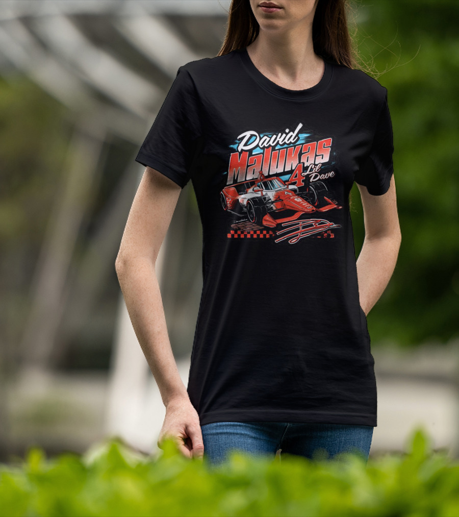 David Malukas Racecar 4 Lil Dave Racing Tribute Motorsports T-Shirt