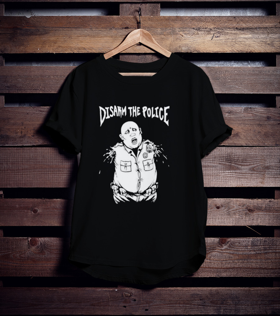 Disarm The Police Cartoon Officer Pop Art Style T-Shirt