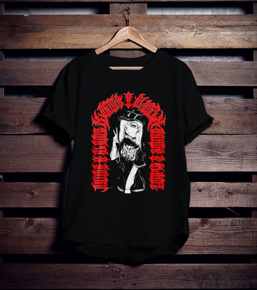 Distant Anime Slams Cosmic Lovecraftian Heavy Metal Aesthetics T-Shirt