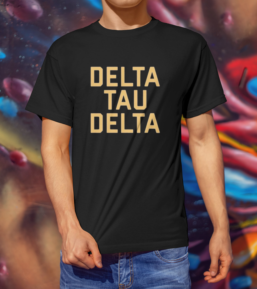 Delta Tau Delta Greek Letters Block Style T-Shirt