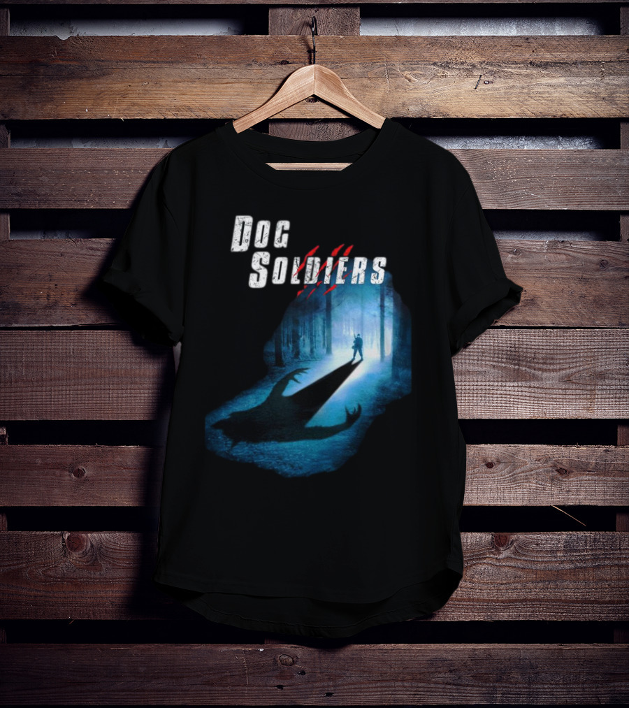 Dog Soldiers Werewolf Shadow In Forest Scene T-Shirt