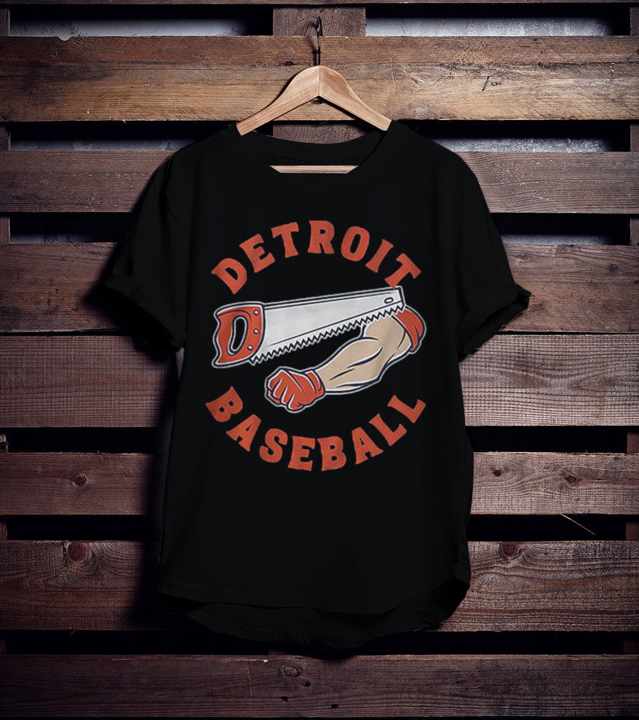 Detroit Baseball Saw Arm Graphic T-Shirt