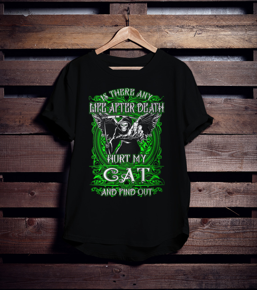 IS THERE ANY LIFE AFTER DEATH HURT MY CAT AND FIND OUT T-Shirt