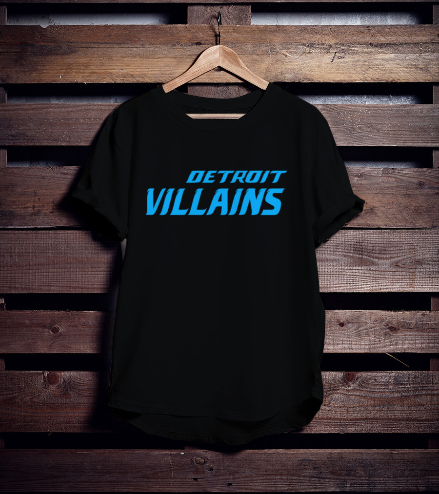 Detroit Villains Football Grit Sports Design T-Shirt