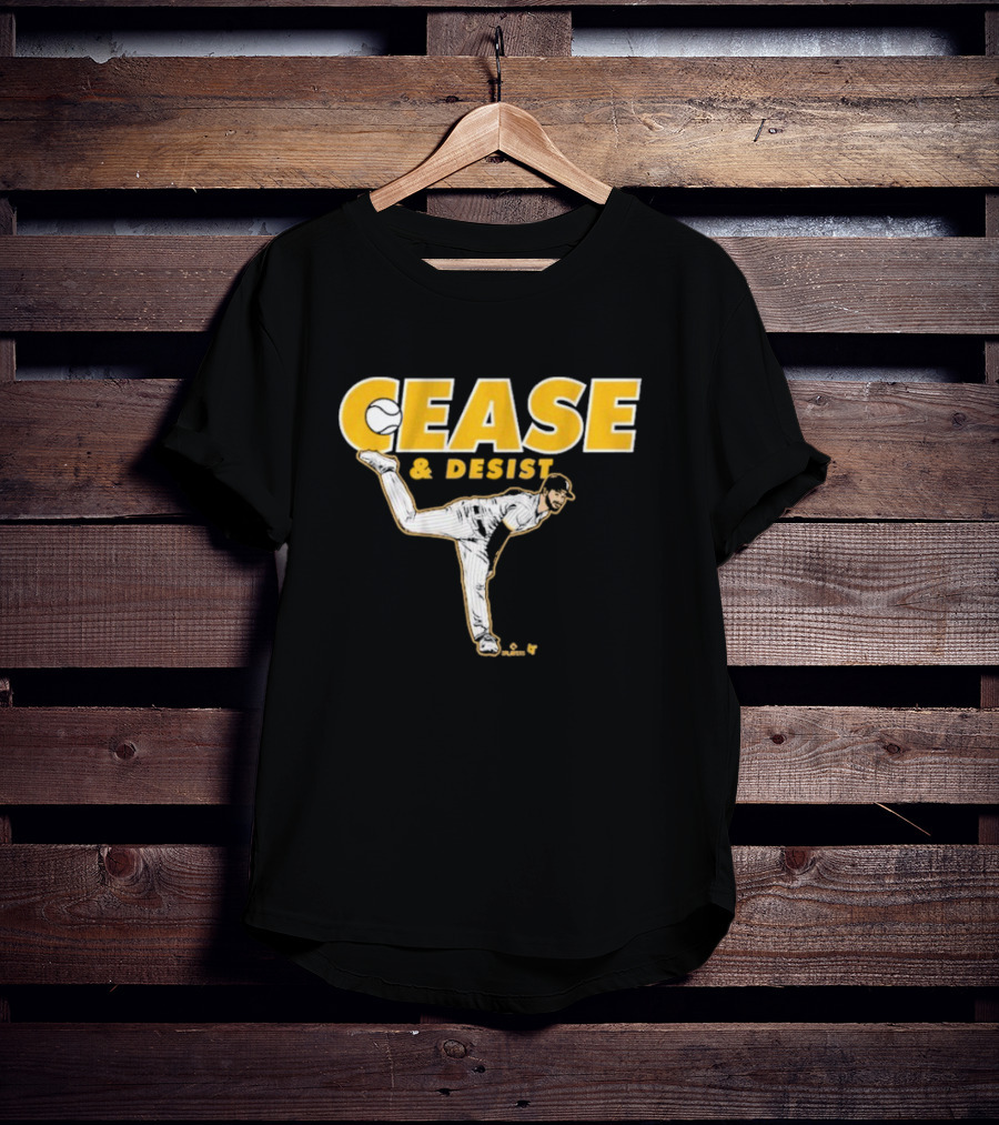 Cease And Desist Baseball Player Pitching Action T-Shirt