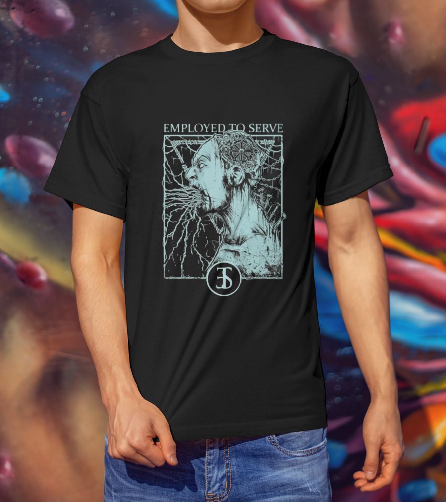 Employed To Serve Force Fed Intense Scream Artwork T-Shirt