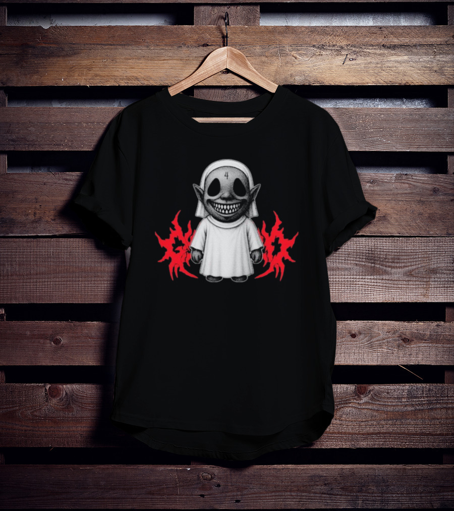 Ghost Supply Left Behind Smiling Figure With 4 Markings Retro Style T-Shirt