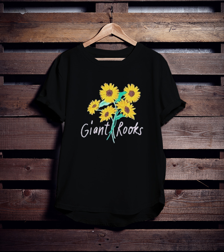 Giant Rooks Sunflower Bouquet Pink Skies T-Shirt