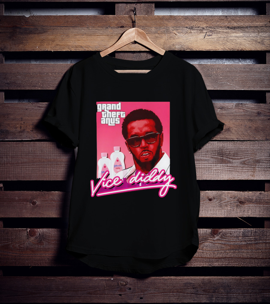 Grand Theft Anus Vice Diddy Johnson's Baby Oil Parody T-Shirt