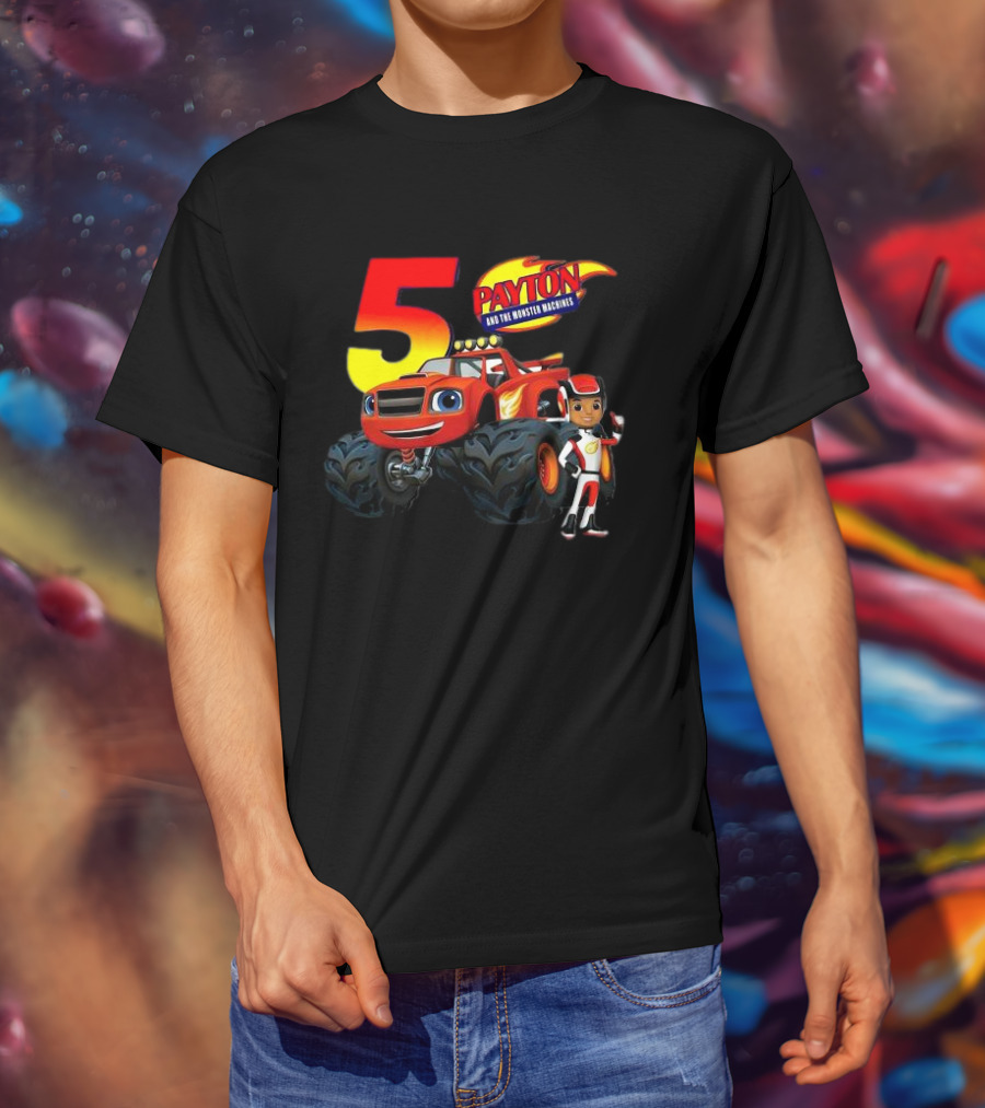 5 Payton And The Monster Machines Blaze Birthday Adventure T-Shirt
