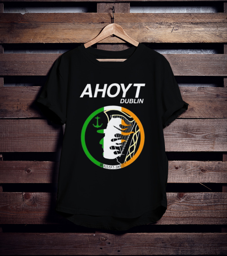 Ahoyt Dublin Ireland Anchor Tricolor Emblem T-Shirt