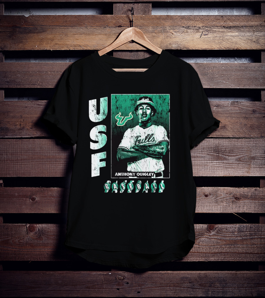 USF Bulls Anthony Quigley Baseball Vintage NCAA Division I T-Shirt