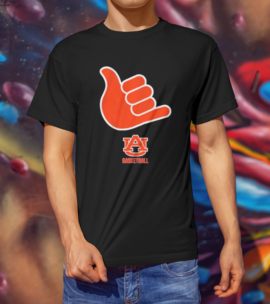 Auburn Basketball AU Shaka Hand Sign T-Shirt