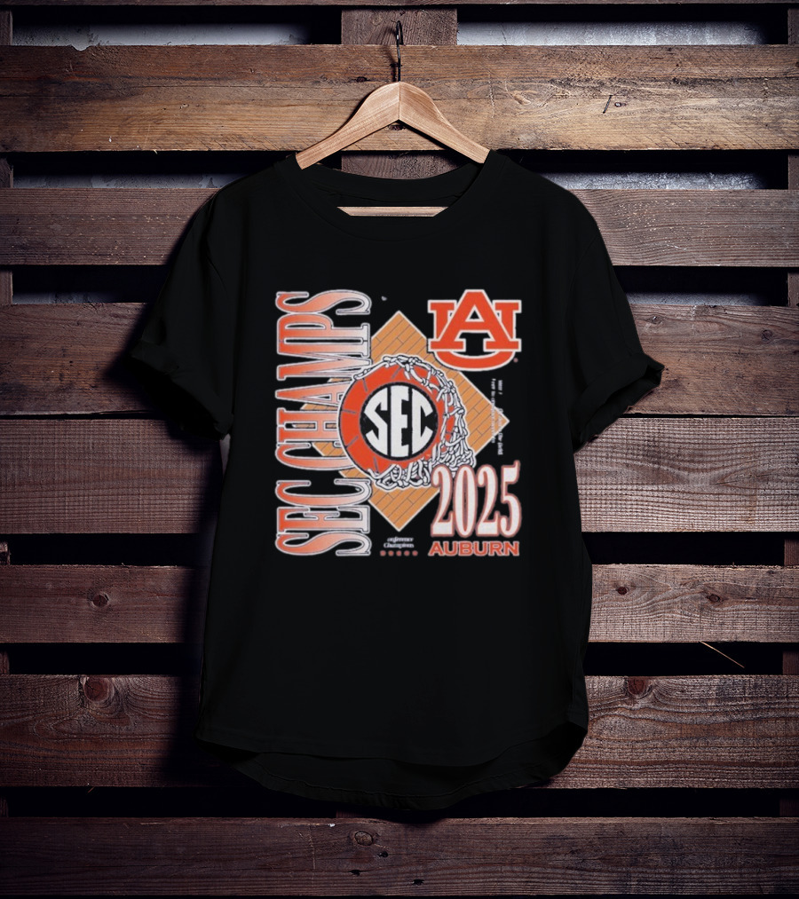 Auburn Tigers SEC Champs 2025 Basketball Victory T-Shirt