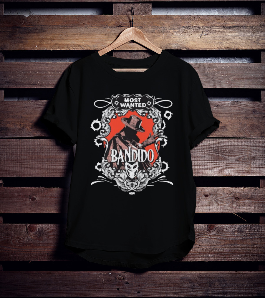 Bandido Most Wanted Masked Man AEW 2025 T-Shirt