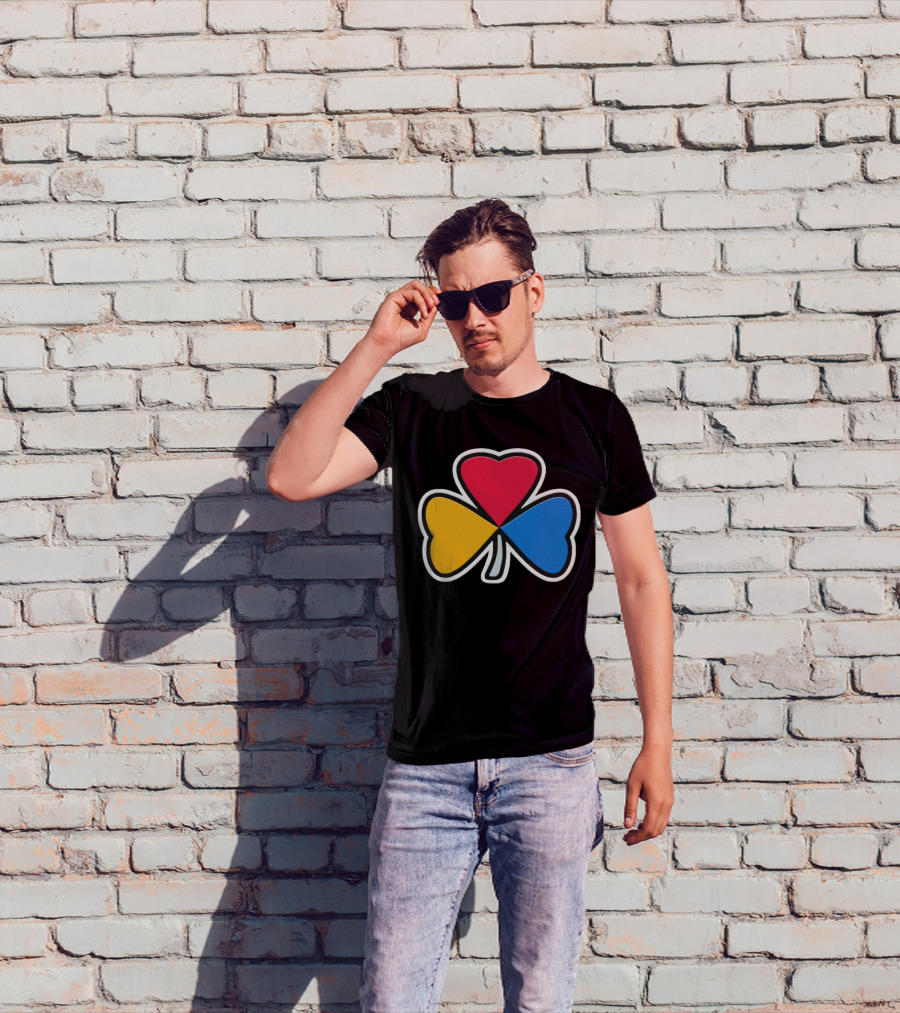 Pittsburgh Steelers Steel Shamrock Heart Colors T-Shirt