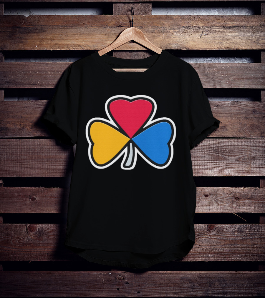 Pittsburgh Steelers Steel Shamrock Heart Colors T-Shirt