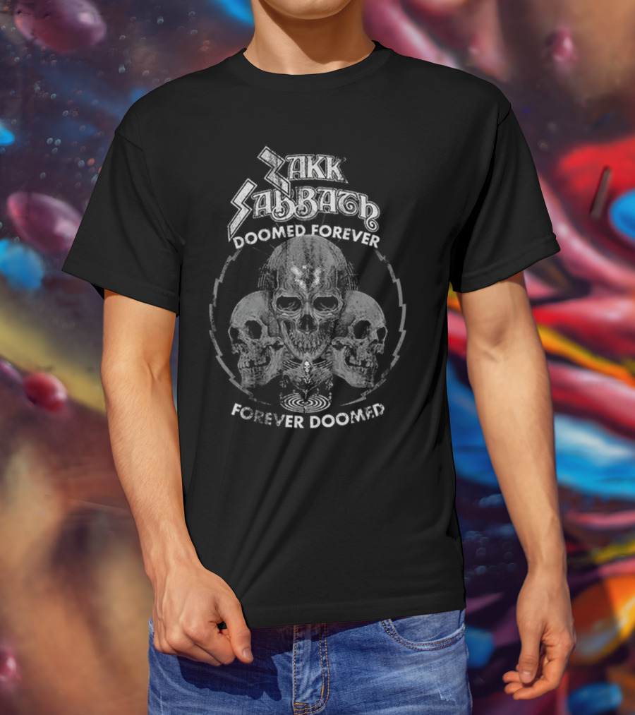 Black Label Society Zakk Sabbath Forever Doomed Skulls T-Shirt