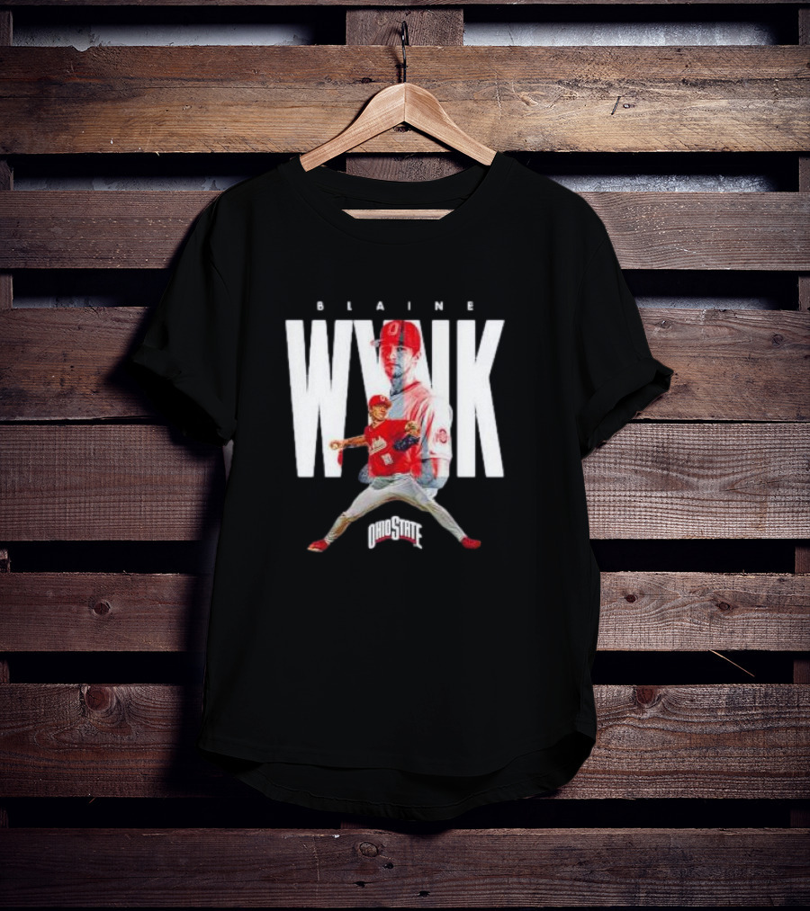 Blaine Wynk Ohio State Buckeyes Baseball Player Collage T-Shirt