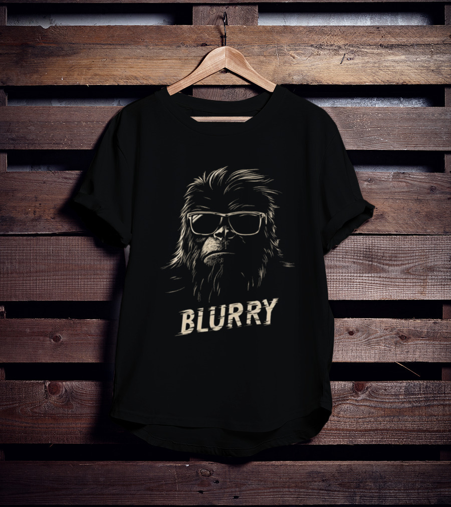 Blurry Cool Breeze Bigfoot In Sunglasses T-Shirt