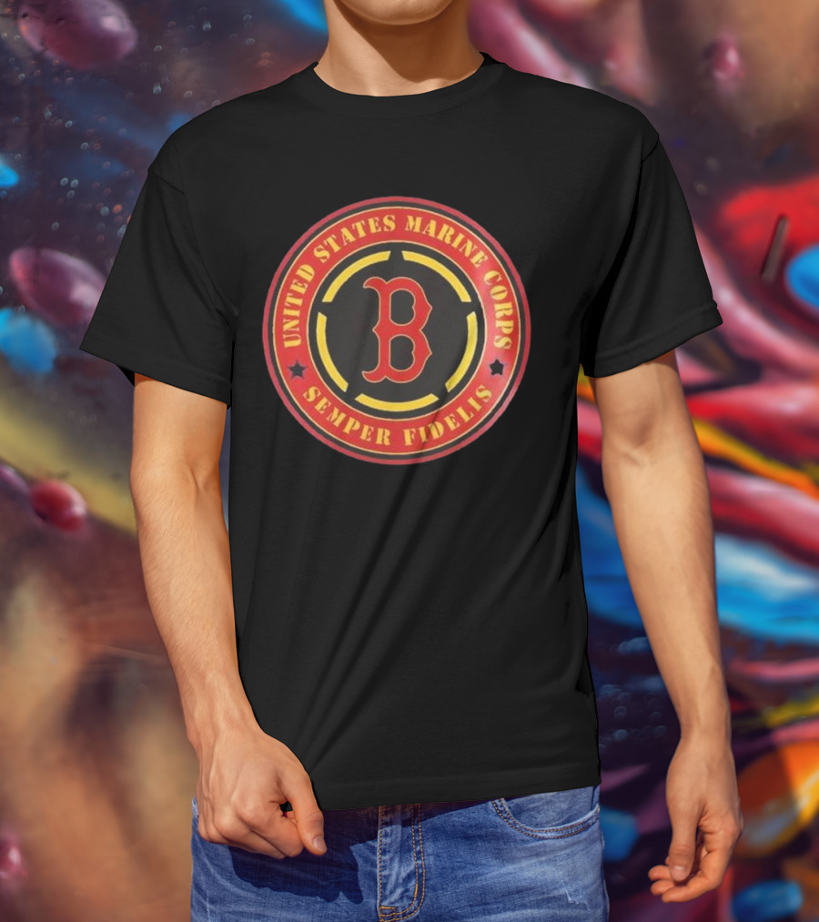 Boston Red Sox MLB United States Marine Corps Semper Fidelis Military Appreciation Night 2025 T-Shirt