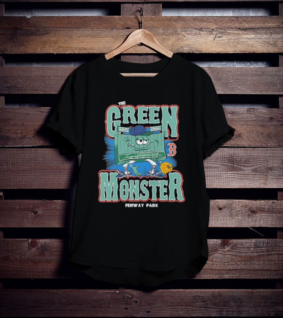 The Green Monster Fenway Park Boston Red Sox Baseball Character T-Shirt