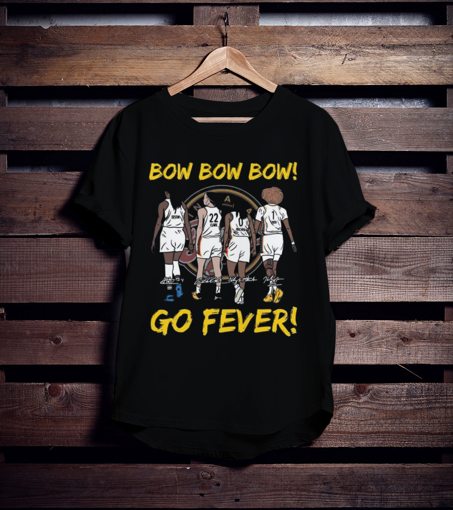 Bow Bow Bow Go Fever Indiana Fever Signatures Players Walking Team Spirit T-Shirt