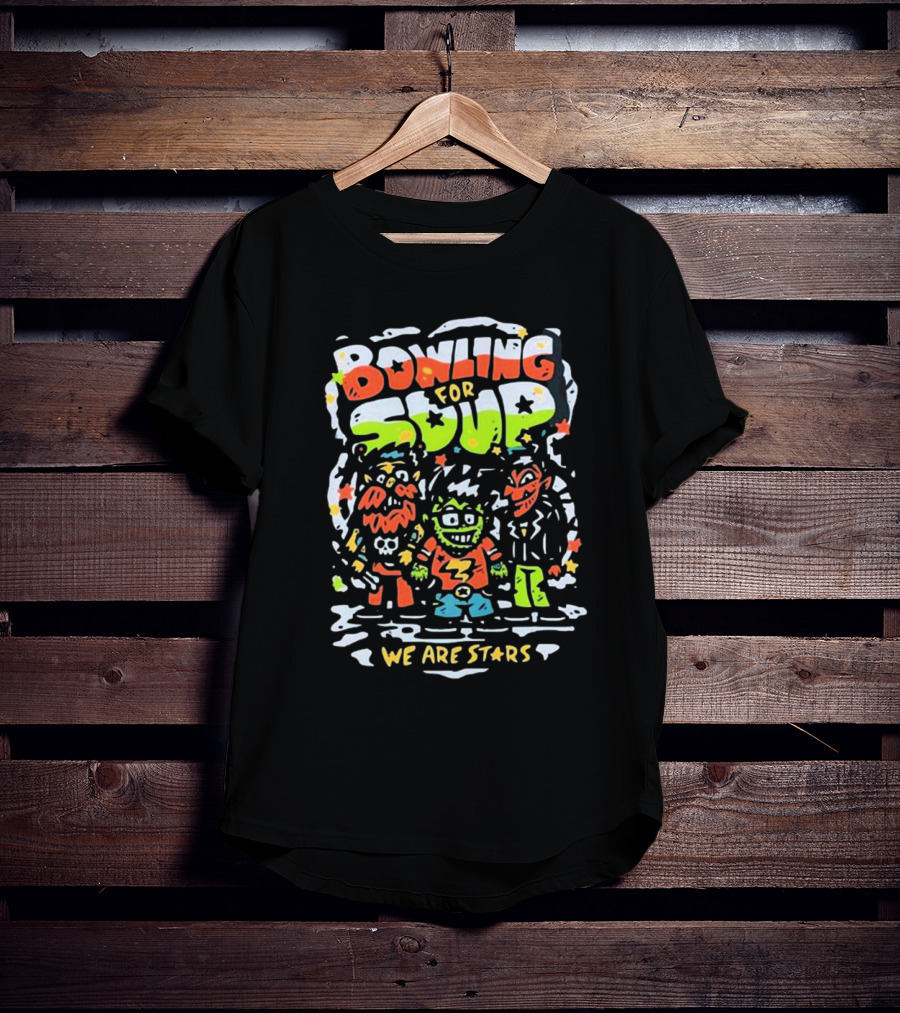 Bowling For Soup We Are Stars Cartoon Characters Colorful Artwork T-Shirt