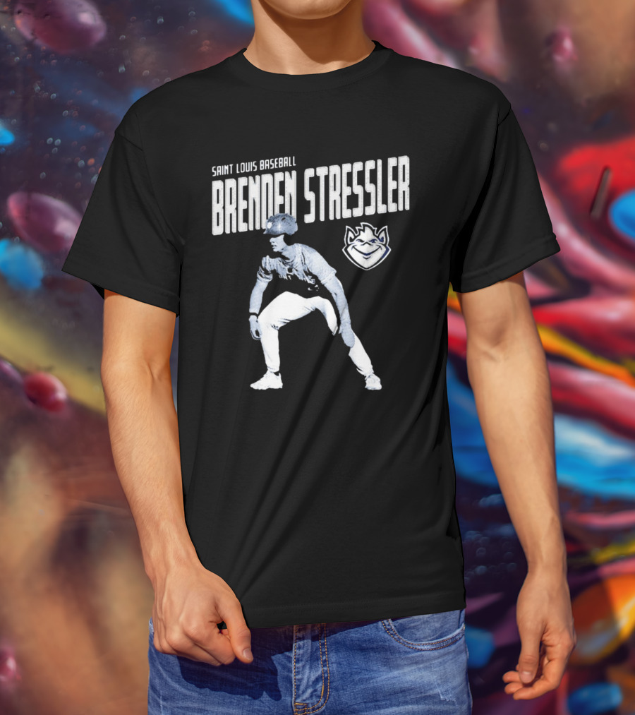 Brenden Stressler Portrait Saint Louis Billikens Baseball NCAA Division I Graphic T-Shirt