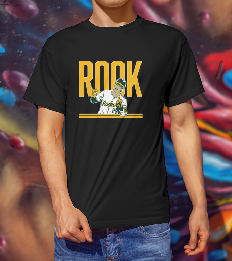 Brent Rooker Rook Baseball Gesture Portrait 25 T-Shirt