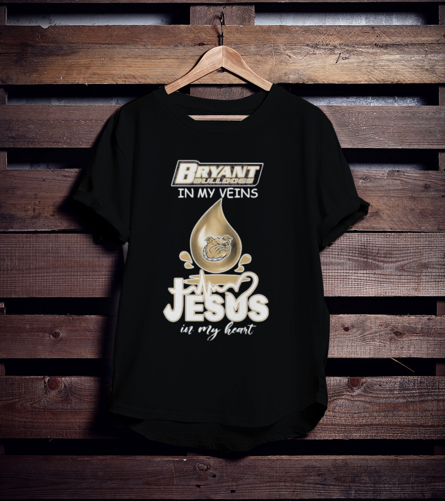 Bryant Bulldogs In My Veins Jesus In My Heart T-Shirt