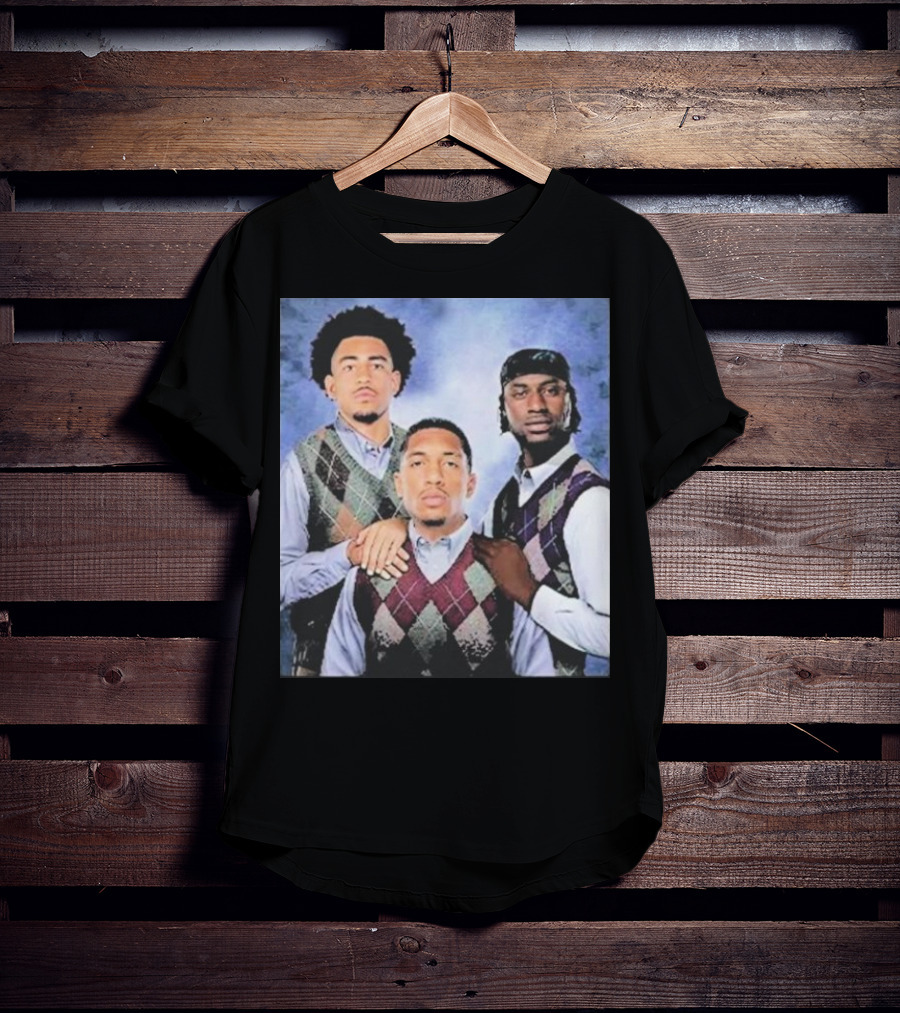 Bryce Young Chuba Hubbard Xavier Legette Vintage Argyle Sweater Step Brothers Look T-Shirt