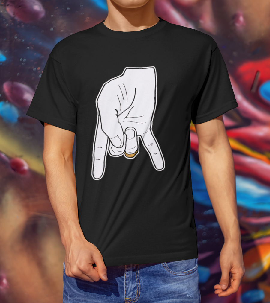 BTHO T.u. Horns Down Hand Gesture T-Shirt