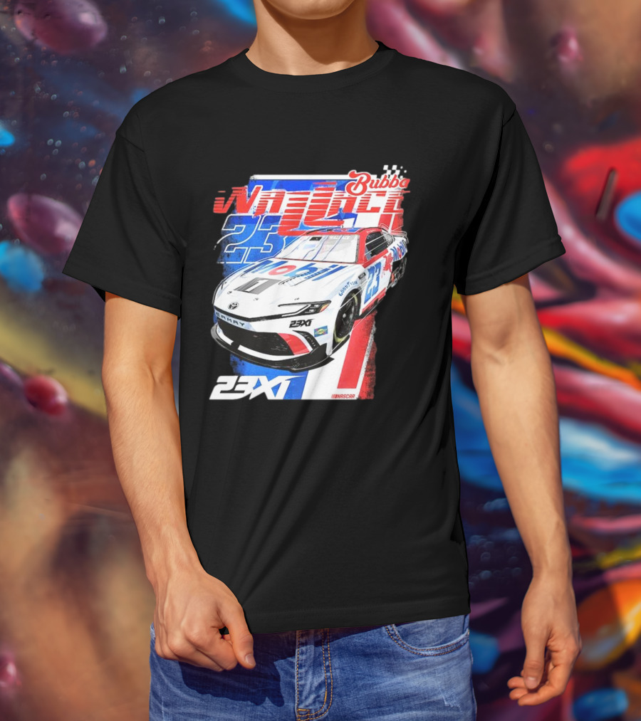 Bubba Wallace 23XI NASCAR Mobil 1 Camry Racing 23X1 T-Shirt