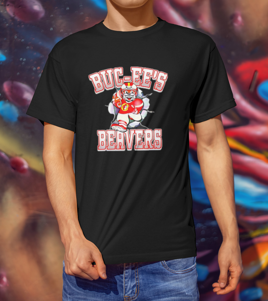 Buc-ee’s Beavers Football Logo Mascot T-Shirt