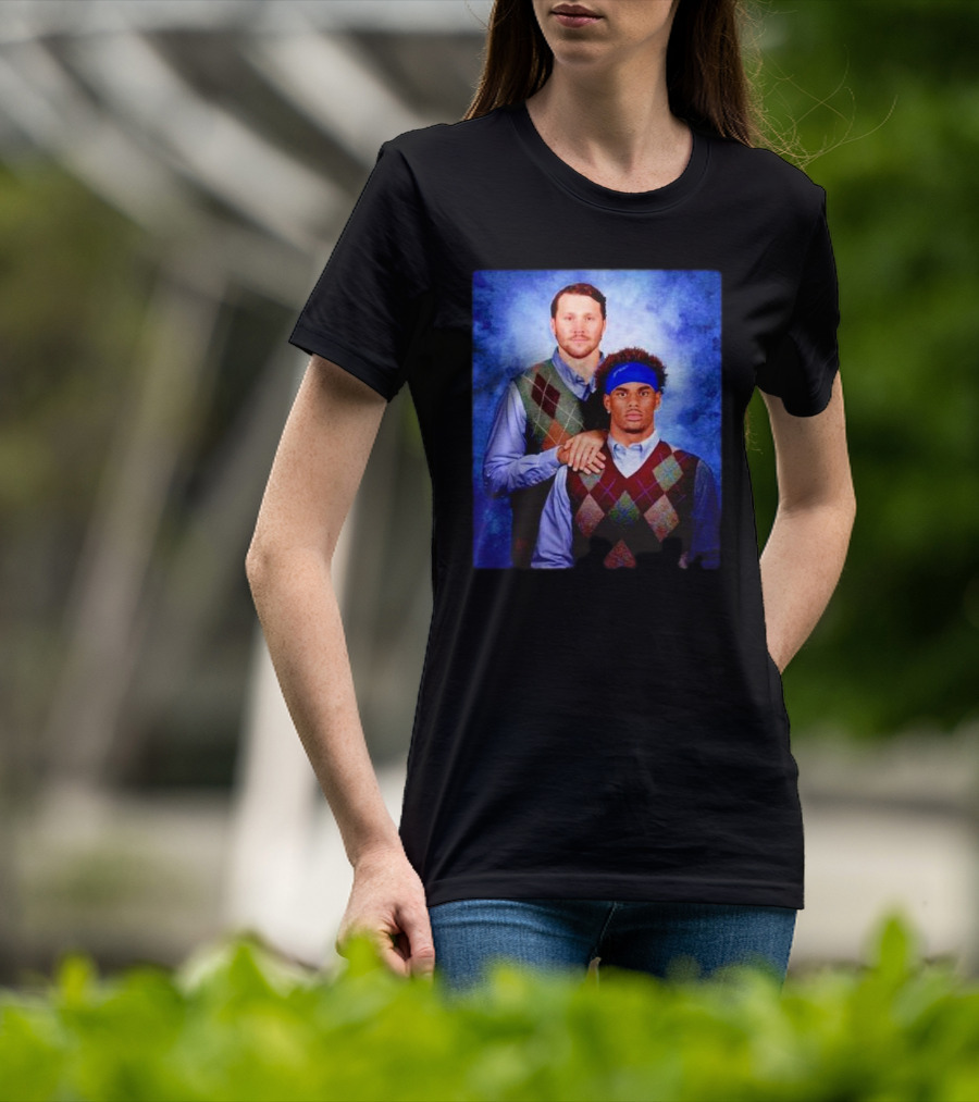 Buffalo Bills Josh Allen Keon Coleman Step Brothers T-Shirt
