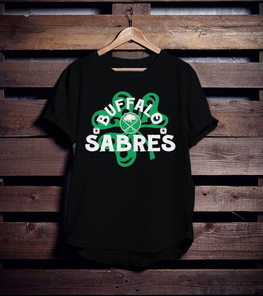 Buffalo Sabres Shamrock St. Patrick's Day Hockey T-Shirt