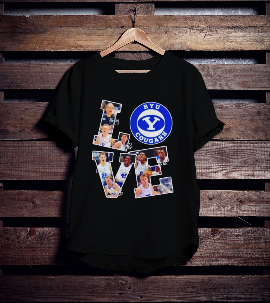 BYU Cougars Love Players Signatures T-Shirt