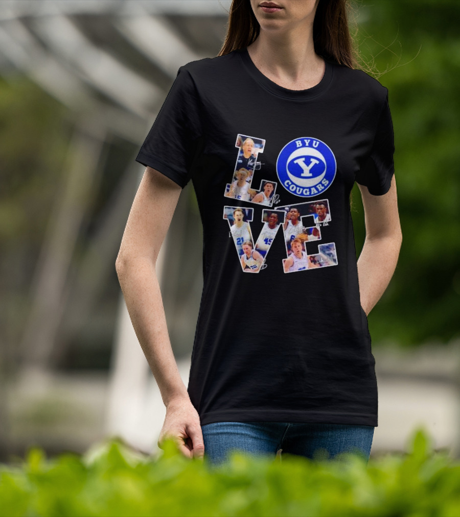 BYU Cougars Love Players Signatures T-Shirt