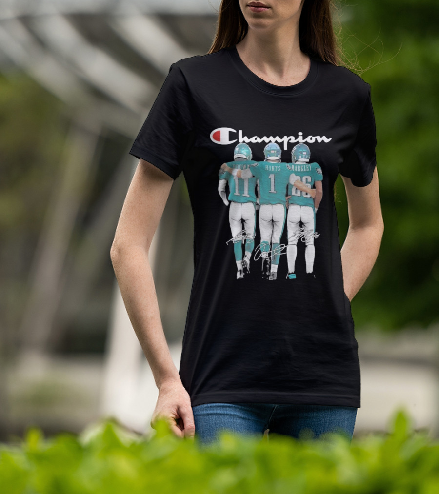 Champion Saquon Barkley Jalen Hurts And Aj Brown T-Shirt