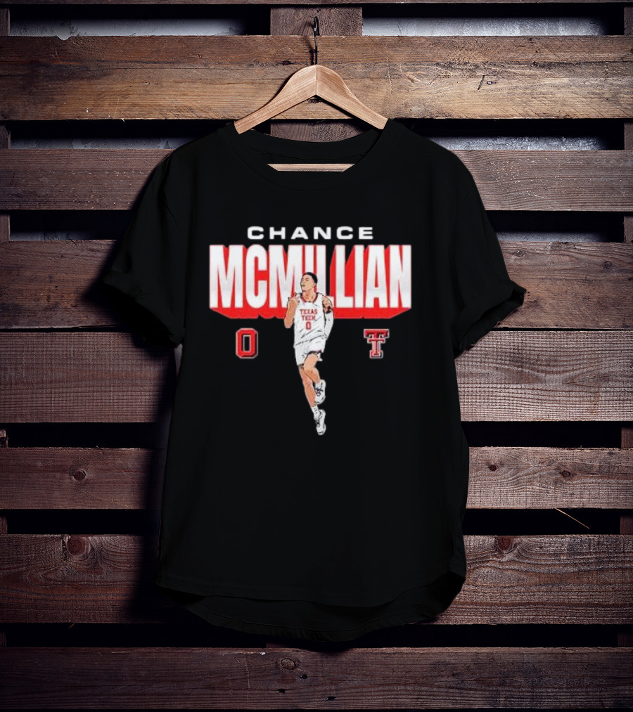 Chance McMillian Texas Tech Red Raiders Cartoon Player T-Shirt