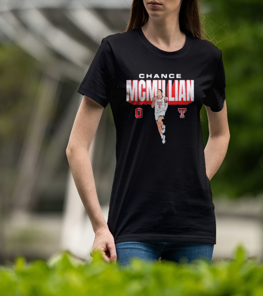 Chance McMillian Texas Tech Red Raiders Cartoon Player T-Shirt