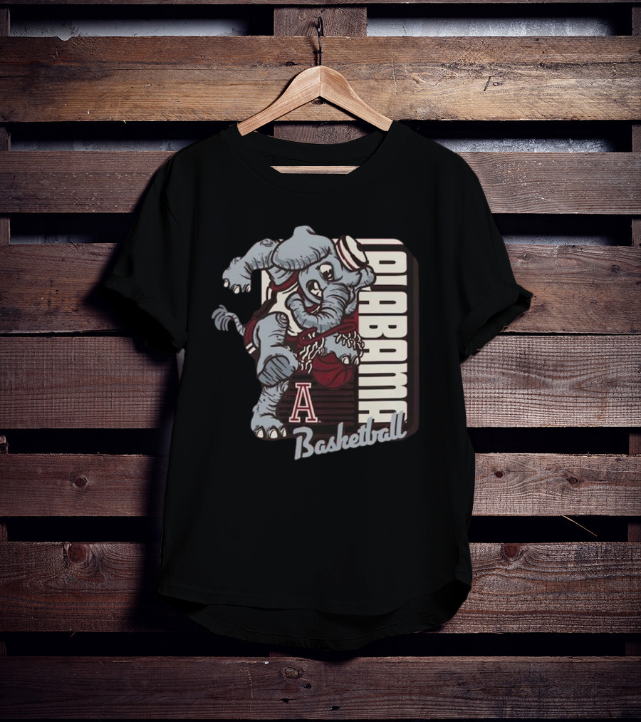 Alabama Basketball Elephant Dunking Mascot Crimson Tide 2025 T-Shirt