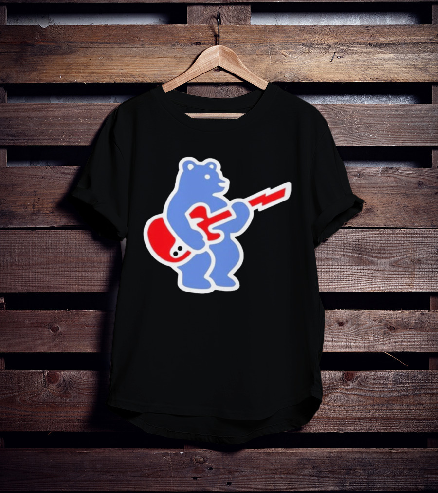 Cubs Bear Guitar Logo T-Shirt