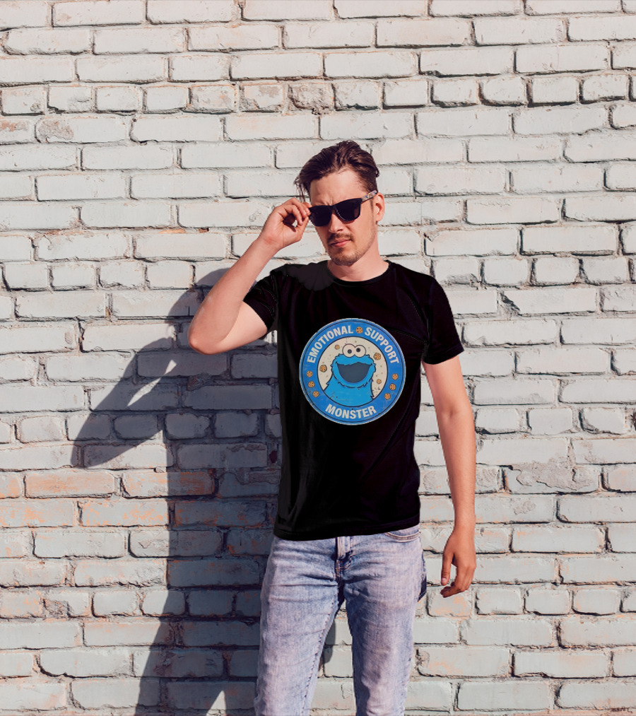 Cookie Monster Emotional Support Monster T-Shirt