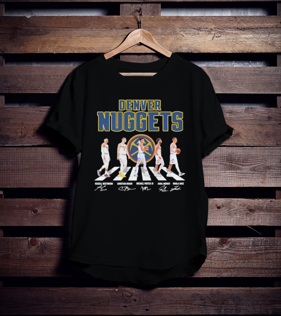 Denver Basketball Abbey Road 2025 Signatures T-Shirt