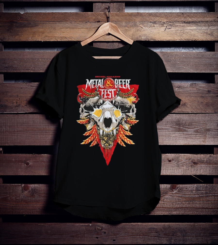 Decibel Magazine The Decibel Metal And Beer Fest 2025 Soon To Be Drunk April 4-5 At The Fillmore Art By Mike Wahlberg T-Shirt